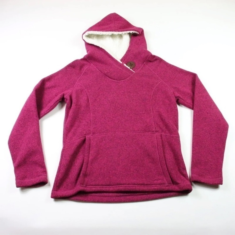 KOPPEN women’s fleece pullover, size Large. Gorgeous raspberry colour.
